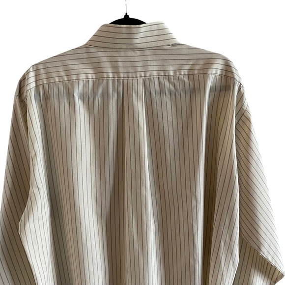 Claybrooke Oxford Stripe Broadcloth Long Sleeve Button Down Wrinkle Free Shirt - Picture 9 of 12